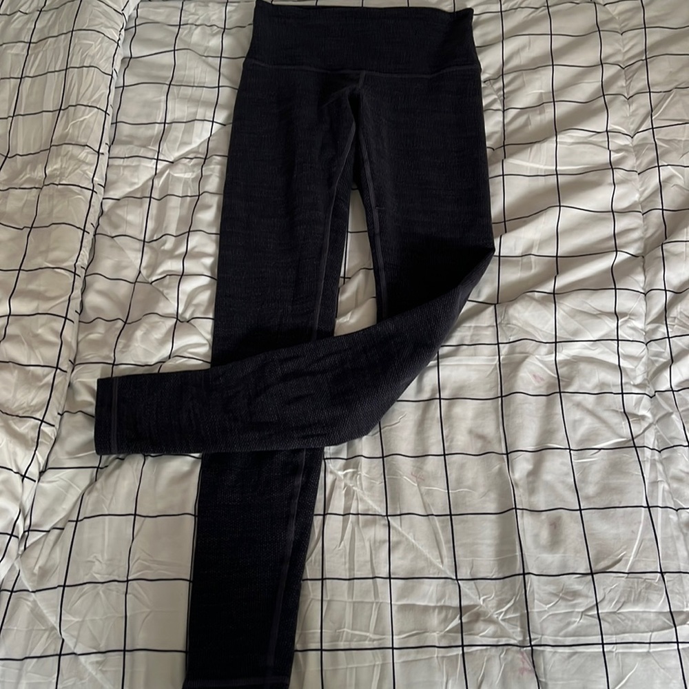 Purple/black pattern alighn leggings lululemon